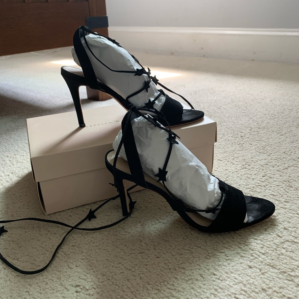 Loeffler Randall black heels. 9.5. Barely worn. Original box. Perfect condition